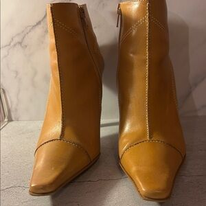 Tan Leather Ankle Boots